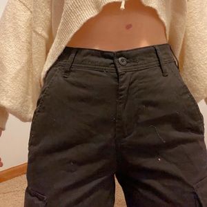 Black cargo pants